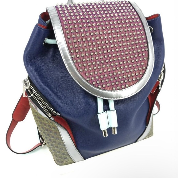 Christian Louboutin Explorafunk Spiked Leather Backpack - Like New - Picture 2 of 8